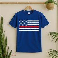 Cool Gift Firefighter Thin Red Line Flag Gift T-Shirt thumb 2