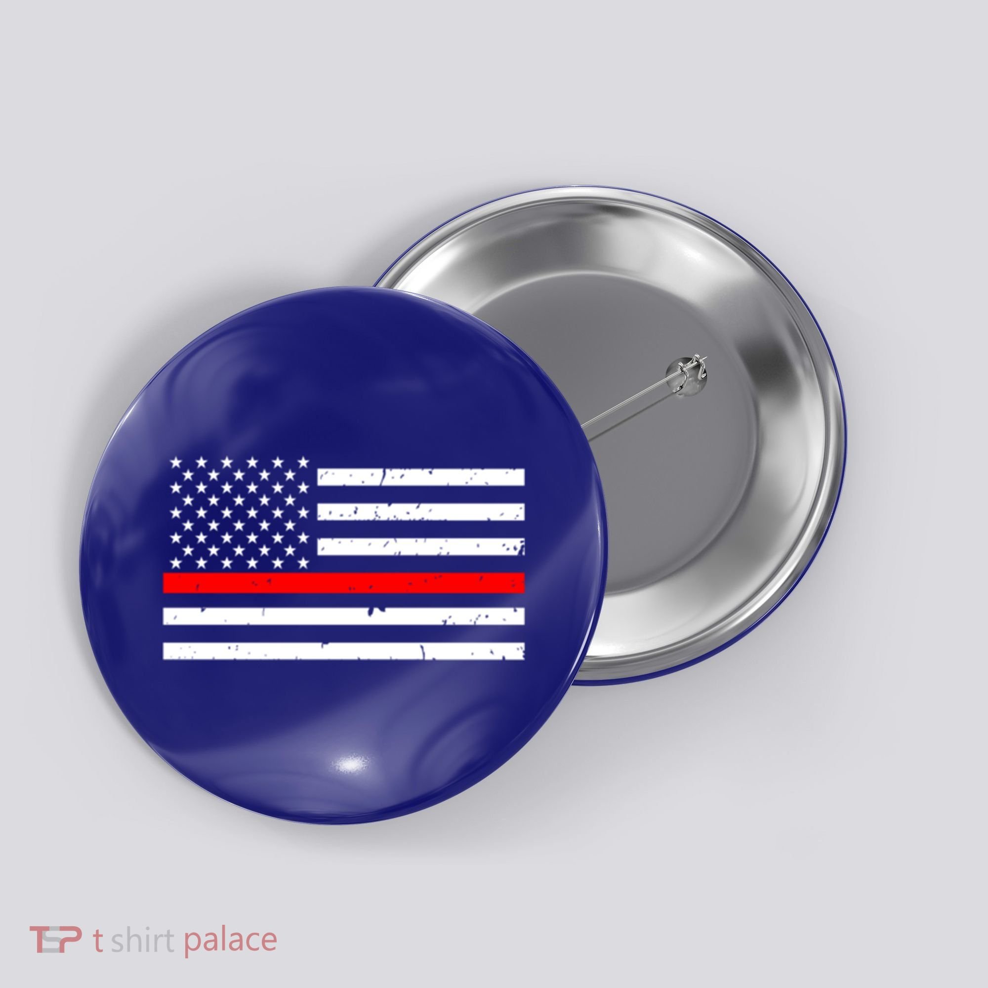 Cool Gift Firefighter Thin Red Line Flag Gift Button