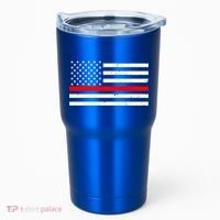 Cool Gift Firefighter Thin Red Line Flag Gift Tumbler thumb 0