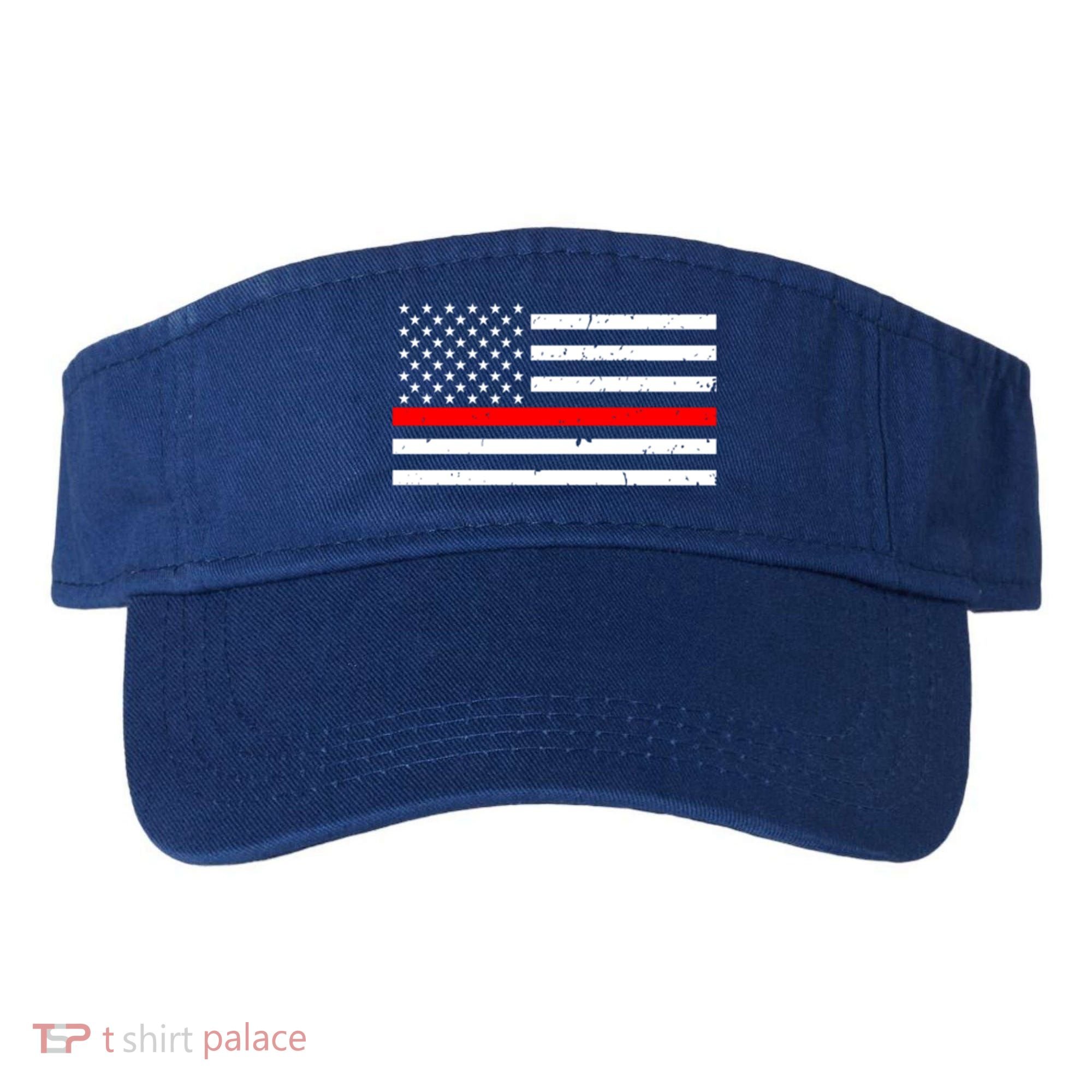 Cool Gift Firefighter Thin Red Line Flag Gift Visor