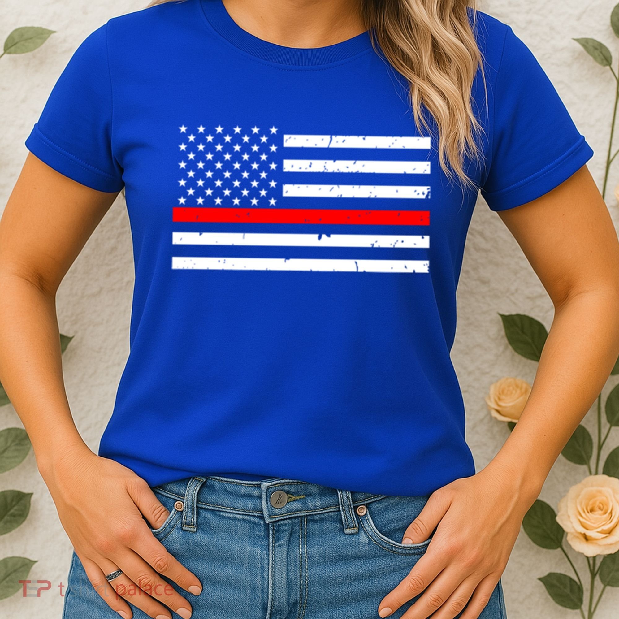 Cool Gift Firefighter Thin Red Line Flag Gift Women's T-Shirt