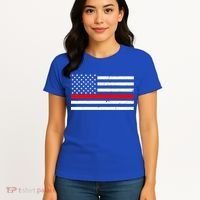 Cool Gift Firefighter Thin Red Line Flag Gift Women's T-Shirt thumb 4