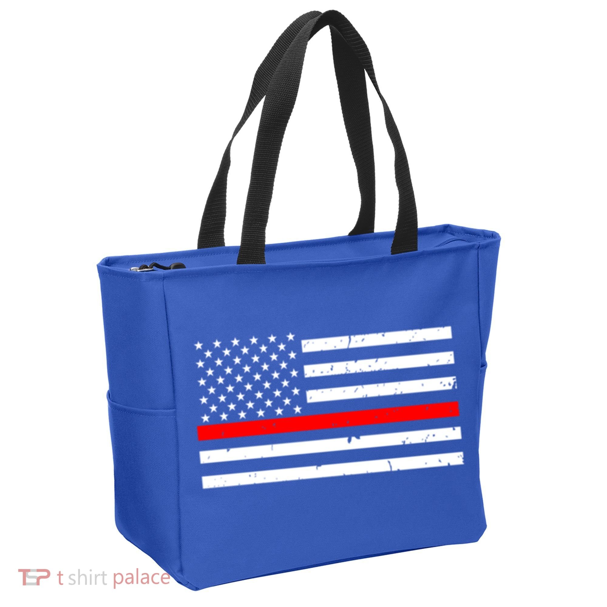 Cool Gift Firefighter Thin Red Line Flag Gift Tote Bag
