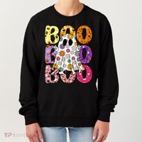 Cute Ghost Floral Boo Halloween Boy Girl Ghost Spooky Season Women's Sweatshirt thumb 0