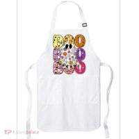 Cute Ghost Floral Boo Halloween Boy Girl Ghost Spooky Season Apron thumb 0