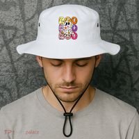 Cute Ghost Floral Boo Halloween Boy Girl Ghost Spooky Season Bucket Hat thumb 2