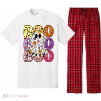 Cute Ghost Floral Boo Halloween Boy Girl Ghost Spooky Season Pajama Set thumb 0