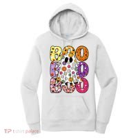Cute Ghost Floral Boo Halloween Boy Girl Ghost Spooky Season Women's Hoodie thumb 0