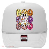 Cute Ghost Floral Boo Halloween Boy Girl Ghost Spooky Season Hat thumb 0