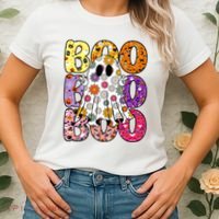 Cute Ghost Floral Boo Halloween Boy Girl Ghost Spooky Season Women's T-Shirt thumb 2