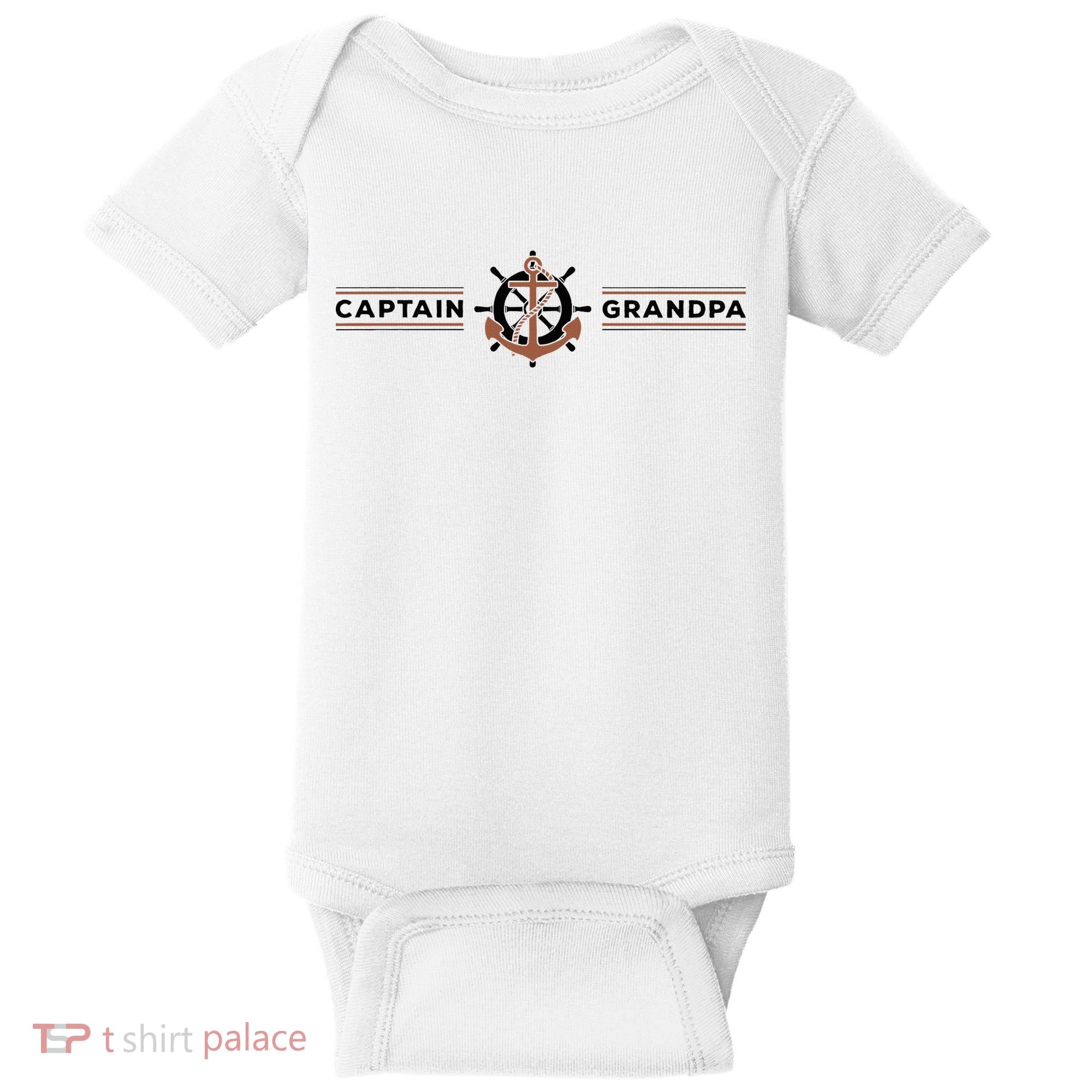 Captain Grandpa Family Grandchild Boating Baby Bodysuit