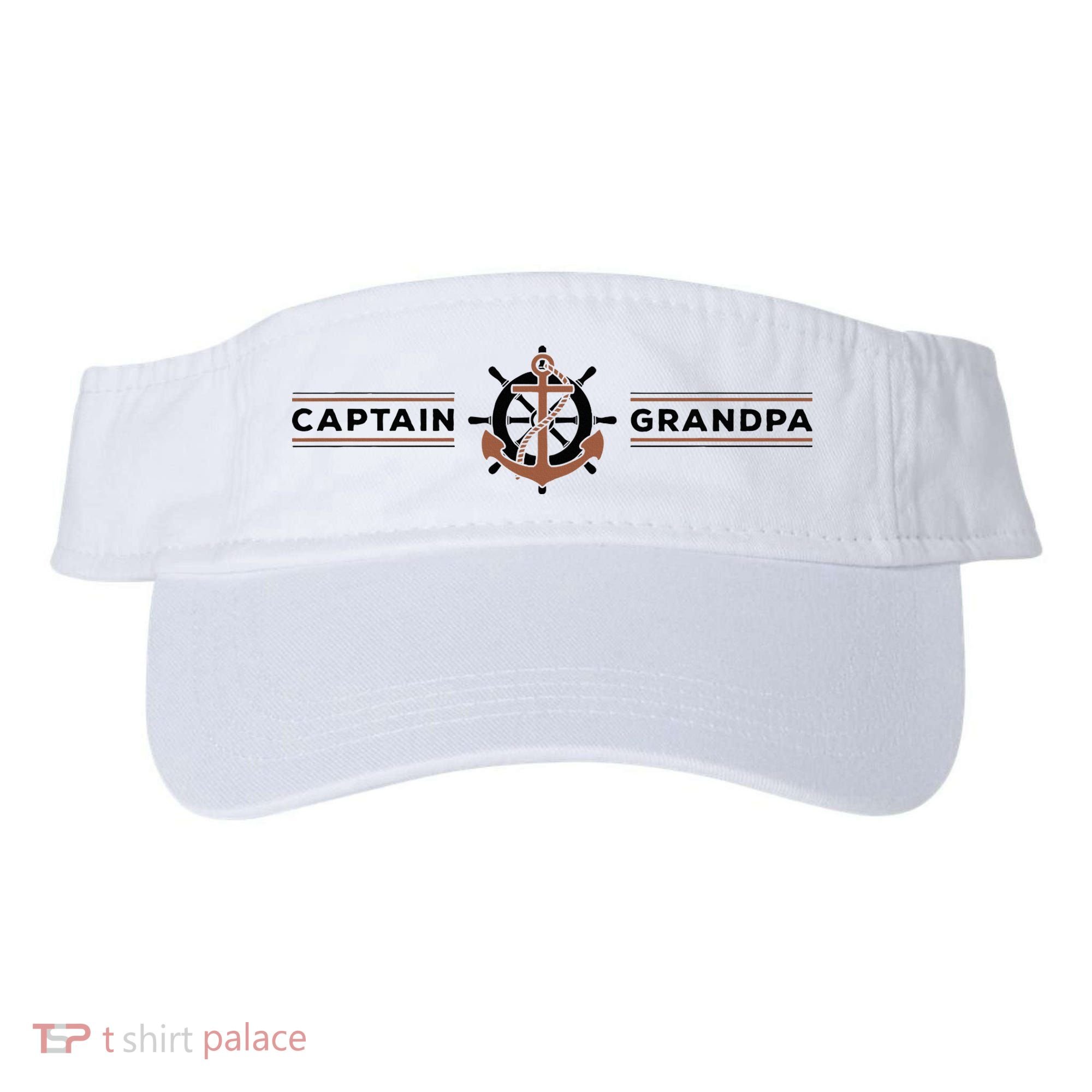 Captain Grandpa Family Grandchild Boating Visor