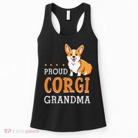 Corgi Grandma Funny Mother's Day Dog Lover Gift Proud Women's Tank Top thumb 0