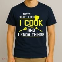 Chef Geek Food FUNNY I COOK AND I KNOW THINGS T-Shirt thumb 3