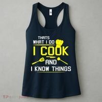 Chef Geek Food FUNNY I COOK AND I KNOW THINGS Women's Tank Top thumb 3