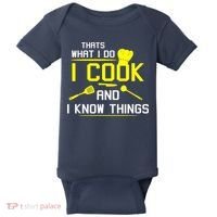 Chef Geek Food FUNNY I COOK AND I KNOW THINGS Baby Bodysuit thumb 0