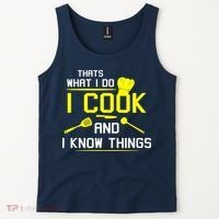 Chef Geek Food FUNNY I COOK AND I KNOW THINGS Tank Top thumb 2