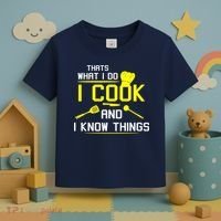 Chef Geek Food FUNNY I COOK AND I KNOW THINGS Toddler T-Shirt thumb 3