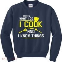 Chef Geek Food FUNNY I COOK AND I KNOW THINGS Kids Sweatshirt thumb 0
