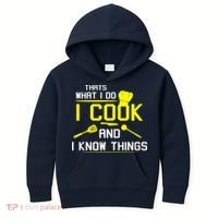 Chef Geek Food FUNNY I COOK AND I KNOW THINGS Kids Hoodie thumb 0