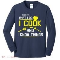 Chef Geek Food FUNNY I COOK AND I KNOW THINGS Kids Long Sleeve Shirt thumb 0