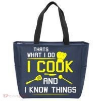 Chef Geek Food FUNNY I COOK AND I KNOW THINGS Tote Bag thumb 0