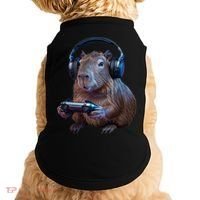 Capybara Gaming - Funny Gamer Capybara  Doggie Tank thumb 0