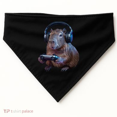 Capybara Gaming - Funny Gamer Capybara  USA-Made Doggie Bandana