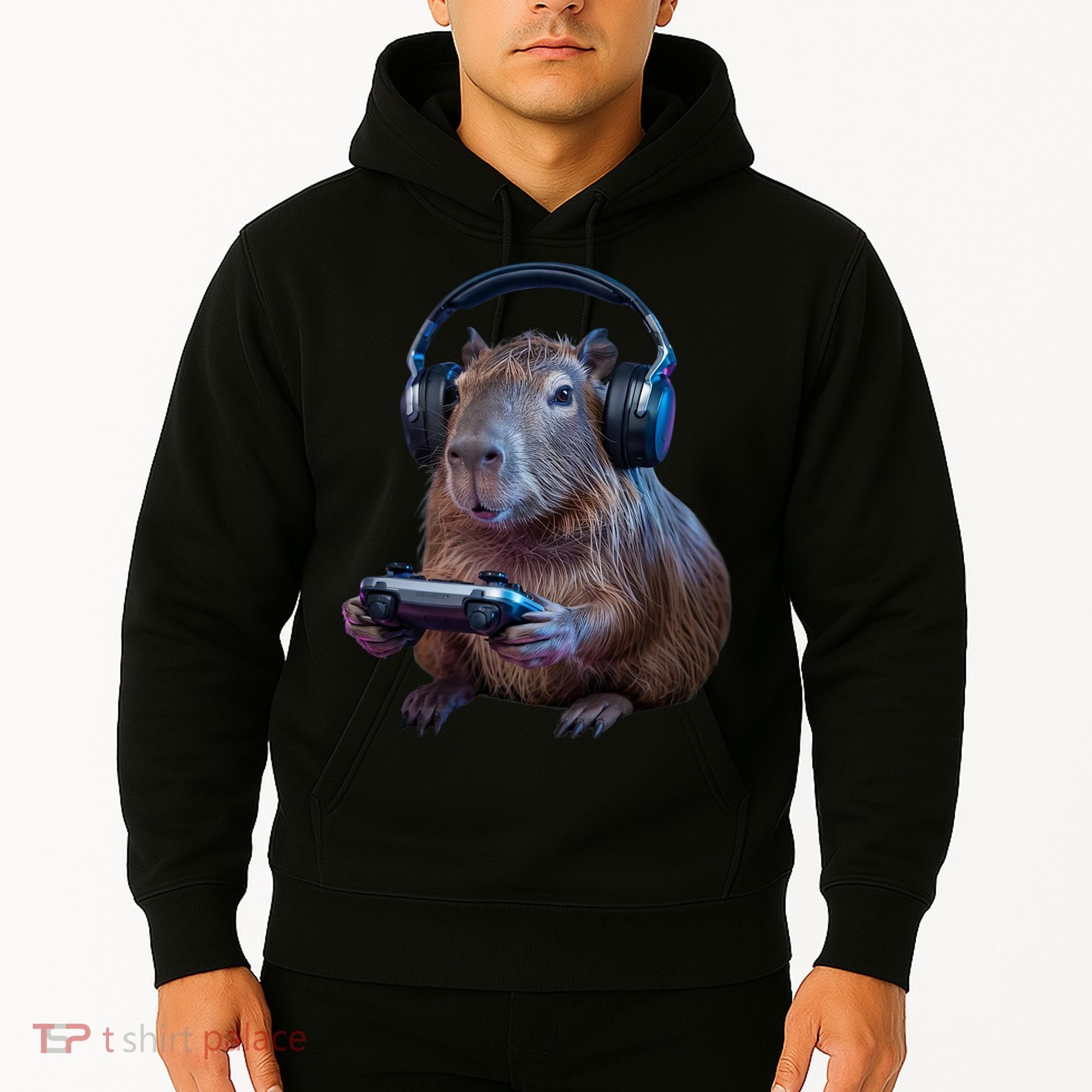 Capybara Gaming - Funny Gamer Capybara  Hoodie