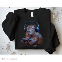 Capybara Gaming - Funny Gamer Capybara  Sweatshirt thumb 2