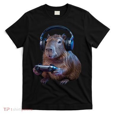 Capybara Gaming - Funny Gamer Capybara  T-Shirt
