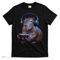 Capybara Gaming - Funny Gamer Capybara  T-Shirt thumb 0