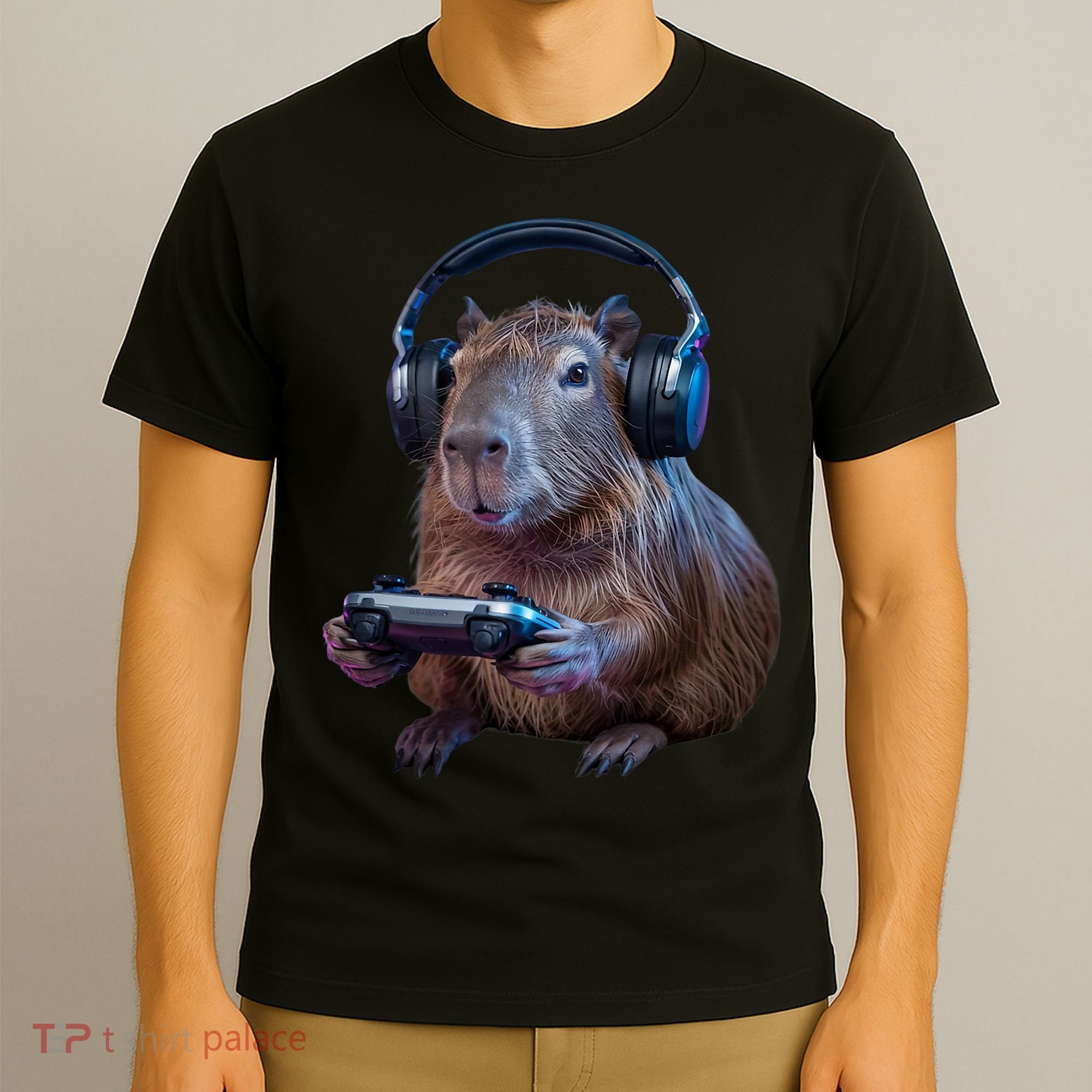 Capybara Gaming - Funny Gamer Capybara  T-Shirt