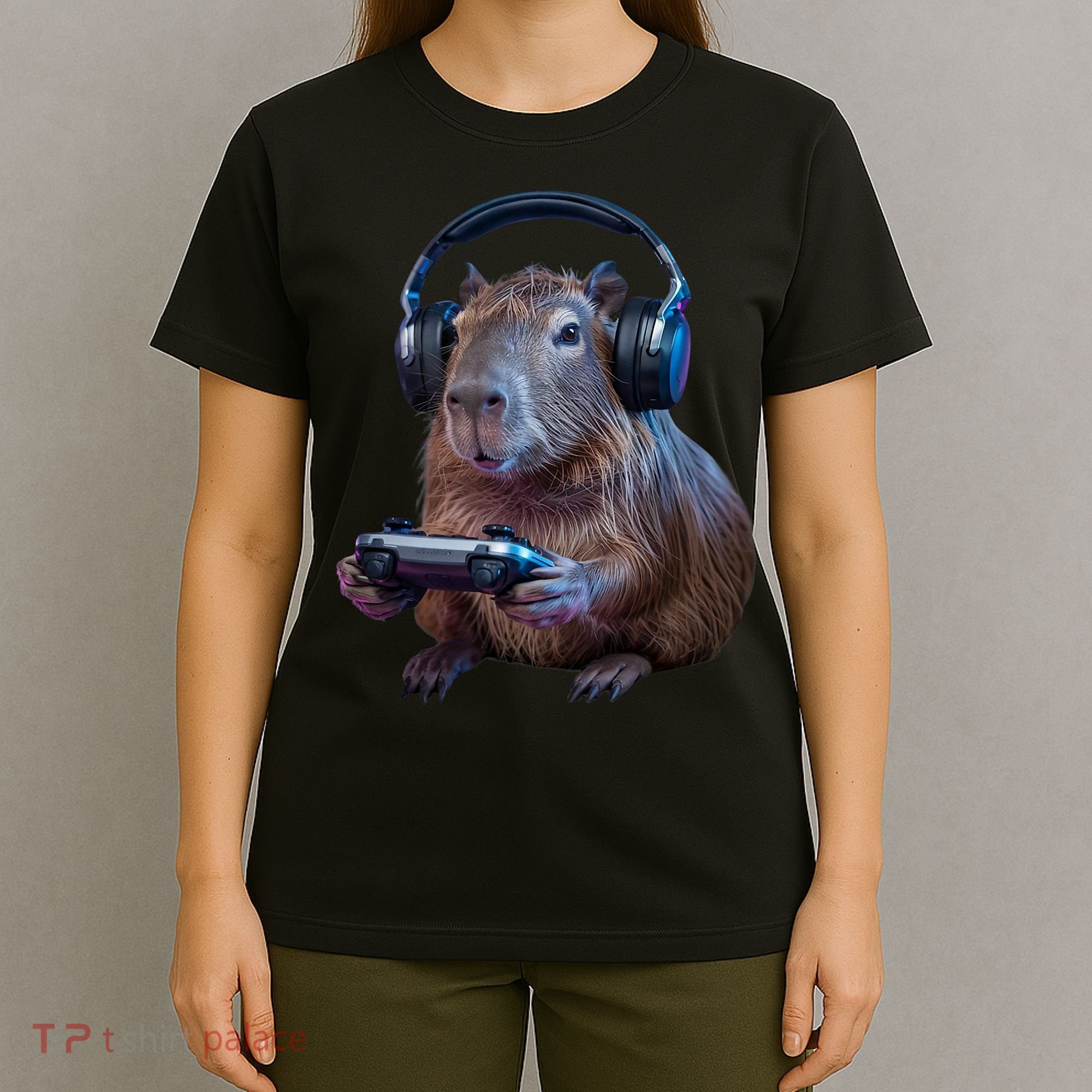 Capybara Gaming - Funny Gamer Capybara  T-Shirt