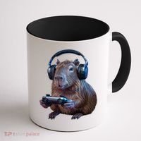 Capybara Gaming - Funny Gamer Capybara  Coffee Mug thumb 1