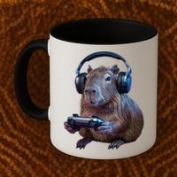 Capybara Gaming - Funny Gamer Capybara  Coffee Mug thumb 2