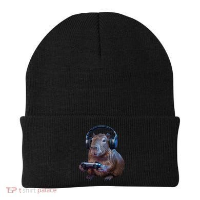 Capybara Gaming - Funny Gamer Capybara  Beanie