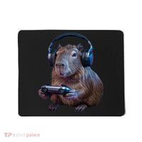 Capybara Gaming - Funny Gamer Capybara  Mousepad thumb 0