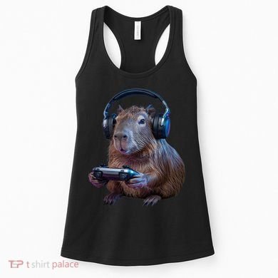 Capybara Gaming - Funny Gamer Capybara  Women's Tank Top