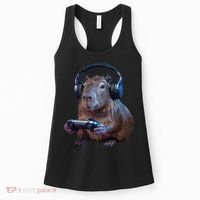 Capybara Gaming - Funny Gamer Capybara  Women's Tank Top thumb 0