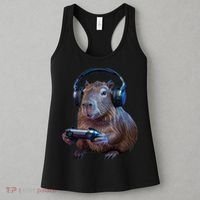 Capybara Gaming - Funny Gamer Capybara  Women's Tank Top thumb 3