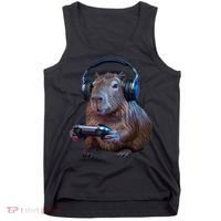 Capybara Gaming - Funny Gamer Capybara  Tank Top thumb 0