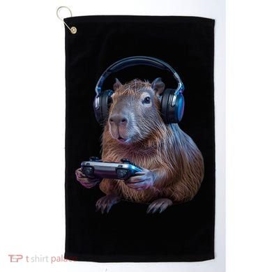 Capybara Gaming - Funny Gamer Capybara  Golf Towel