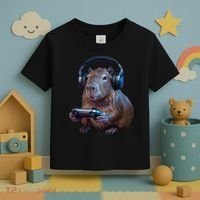 Capybara Gaming - Funny Gamer Capybara  Toddler T-Shirt thumb 3