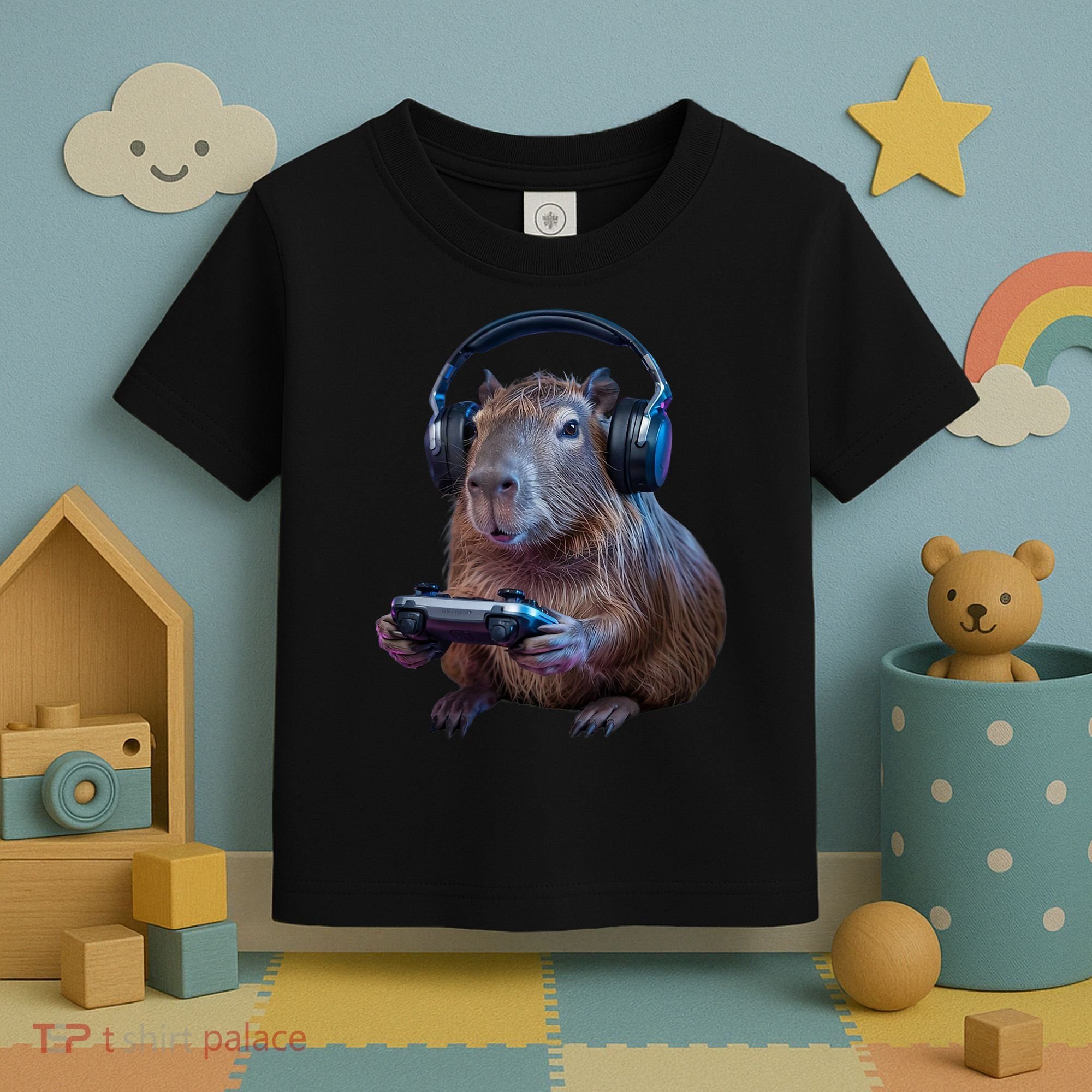 Capybara Gaming - Funny Gamer Capybara  Toddler T-Shirt