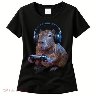Capybara Gaming - Funny Gamer Capybara  Women's T-Shirt