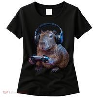Capybara Gaming - Funny Gamer Capybara  Women's T-Shirt thumb 0