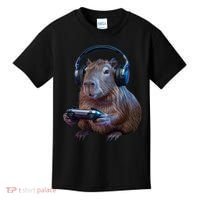 Capybara Gaming - Funny Gamer Capybara  Kids T-Shirt thumb 0