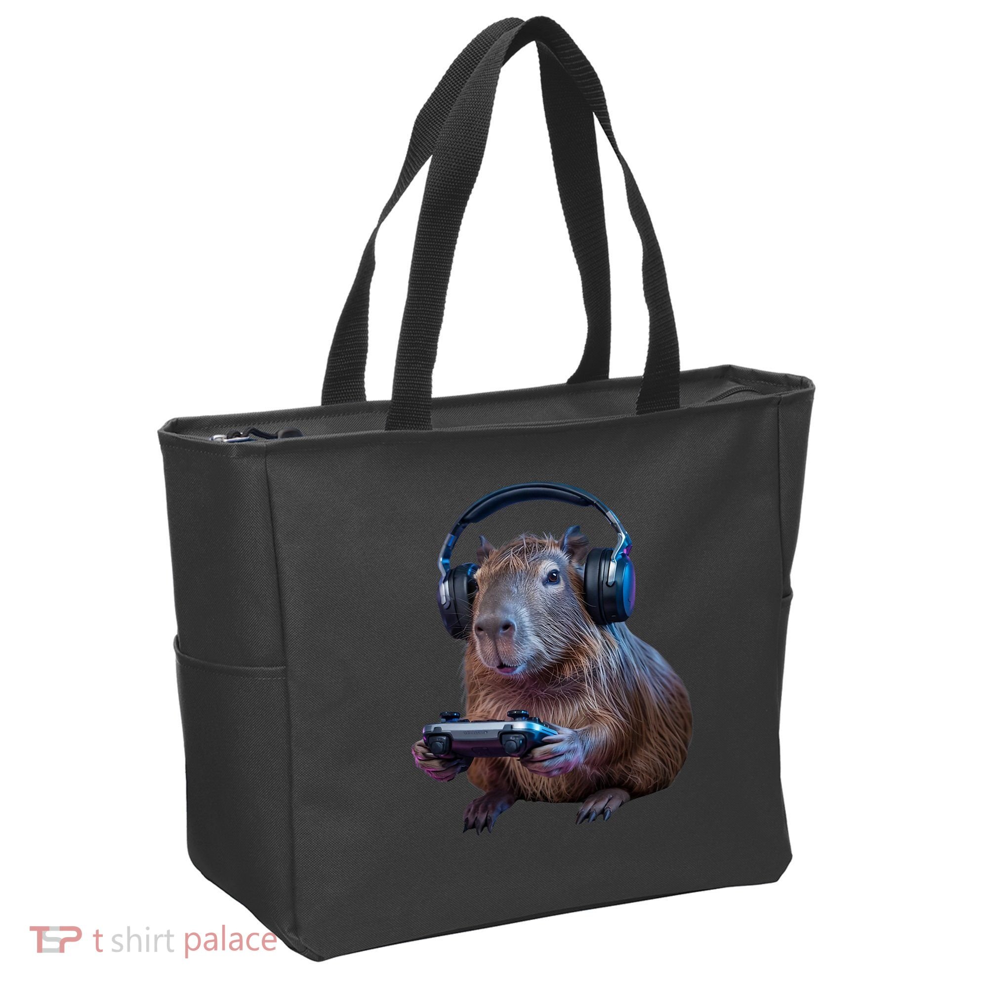 Capybara Gaming - Funny Gamer Capybara  Tote Bag
