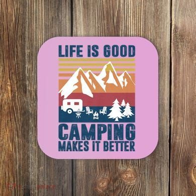 Camping Gifts For Camper Camping Makes It Better Coaster
